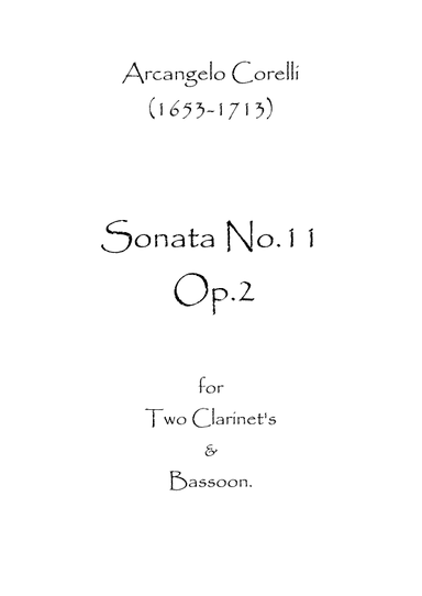 Sonata No.11 Op.2 (arr. Spence Bundy)