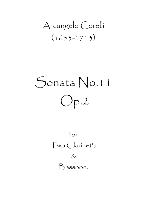 Sonata No.11 Op.2 (arr. Spence Bundy)