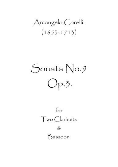 Sonata No.9 Op.3 (arr. Spence Bundy)