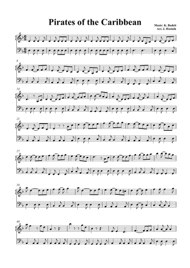 Pirates Of The Caribbean (arr. Jernej Hostnik)