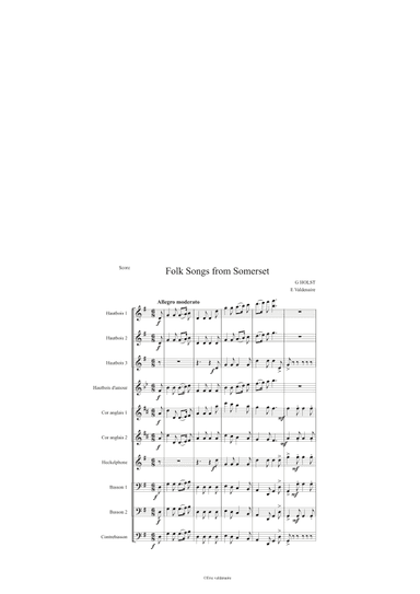 Folk songs from Somerset (arr. E Valdenaire)