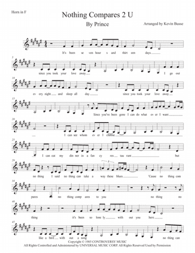Nothing Compares 2 U (arr. Kevin Busse)