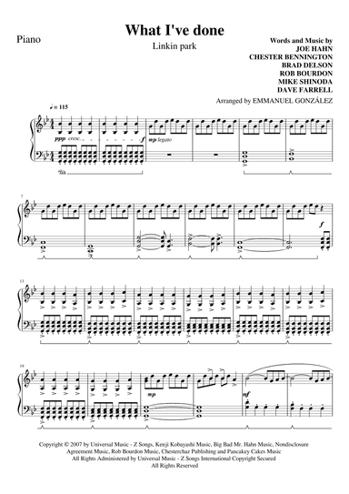 What I've Done (arr. Emmanuel González)