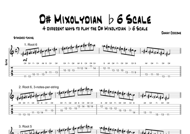 D# Mixolydian b6 Scale (4 Ways to Play)