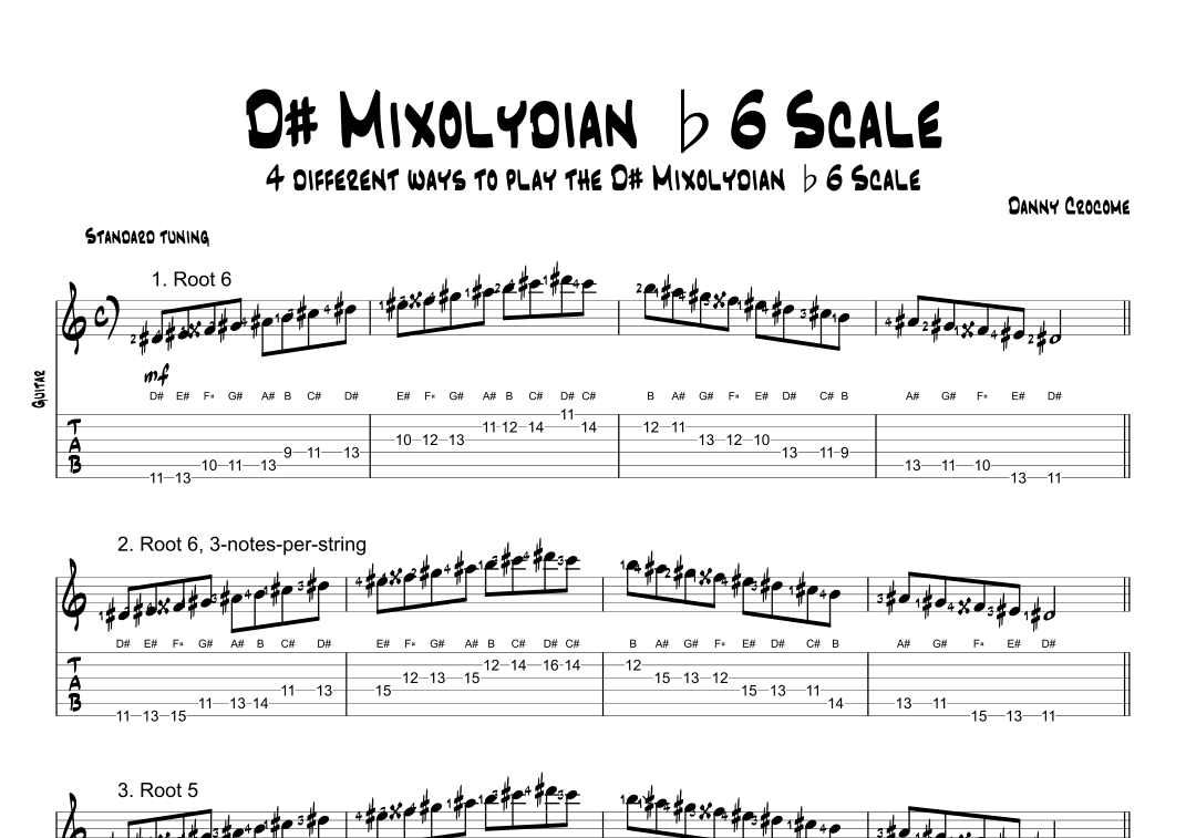 D# Mixolydian b6 Scale (4 Ways to Play)