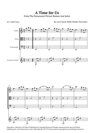 A Time For Us (love Theme) (arr. André Nusa)