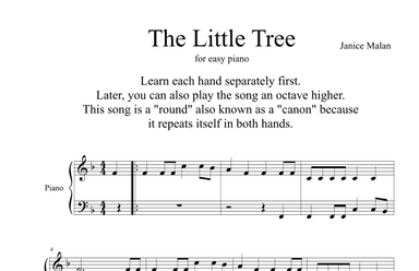 A Little Tree for easy piano