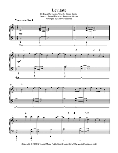 Levitate (arr. Andrew Goodloe)