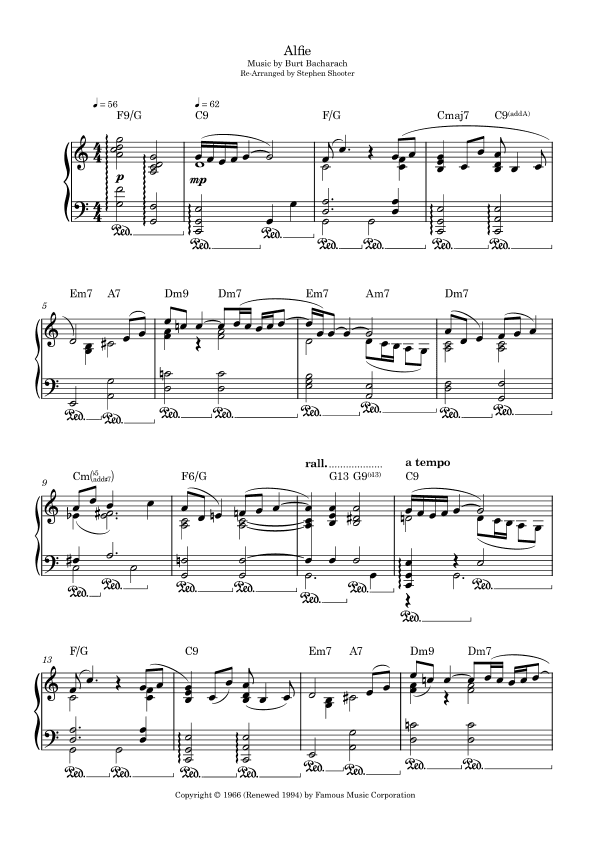 Alfie (arr. Stephen Shooter)