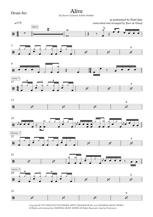 Alive (arr. Joeri de Graaf)