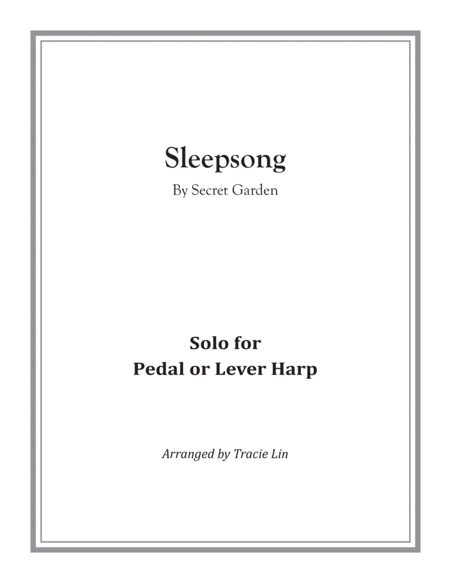 Sleepsong (arr. Tracie Lin)