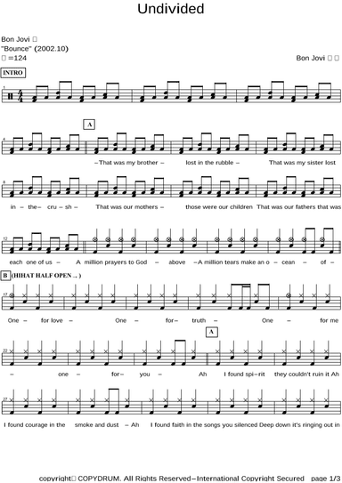 Undivided (arr. COPYDRUM)