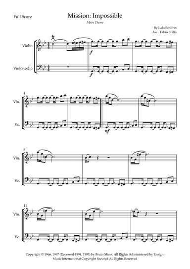 Mission: Impossible Theme (arr. Fabio Britto)