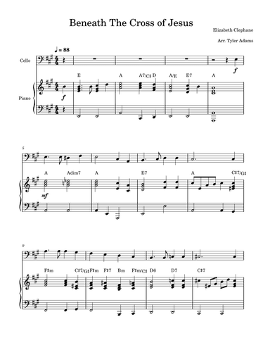 Beneath The Cross Of Jesus (arr. Tyler Adams)