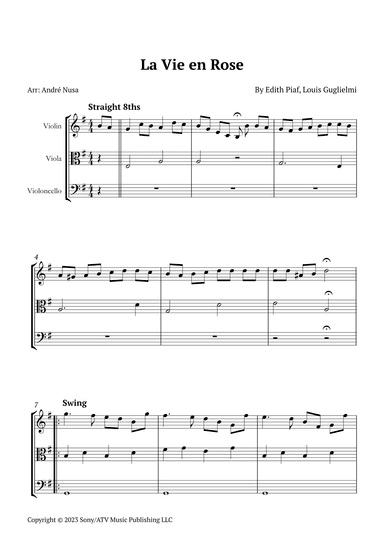 La Vie En Rose (arr. André Nusa)