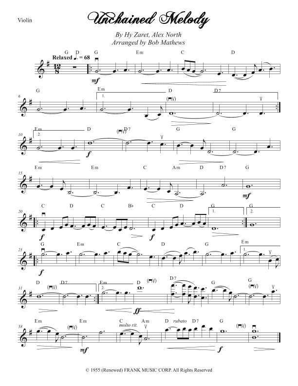 Unchained Melody (arr. Bob Mathews)
