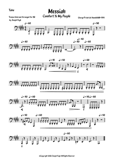 Messiah(Comfort Ye My People)Brass Quintet (arr. Joseph Pugh)