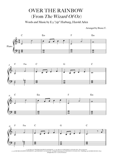 Over The Rainbow (arr. Bruna T.)