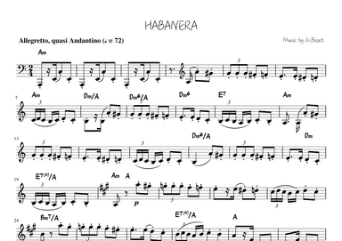 "Habanera" Am (arr. pfkaori)