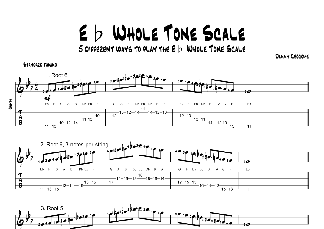 Eb Whole Tone Scale (5 Ways to Play)