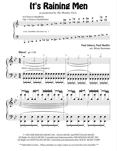 It's Raining Men (arr. Brian Seemann)