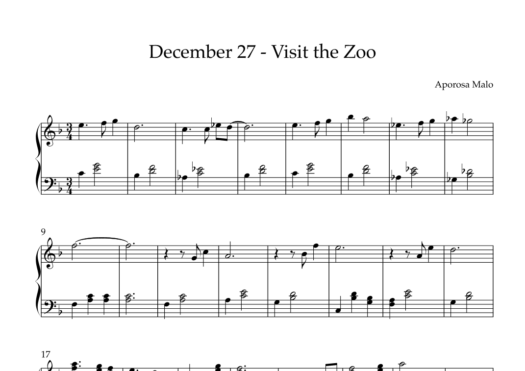December 27 - Visit the Zoo