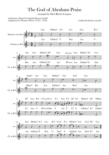 The God of Abraham Praise (arr. Davi Rocha Campos)