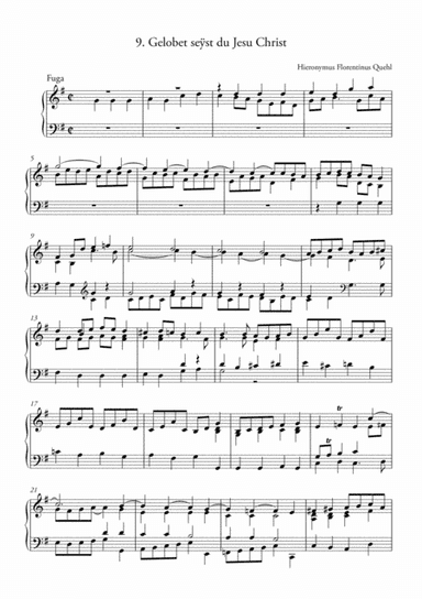 H. F. Quehl, Fuga - Fuga Gelobet seist du Jesu Christ (Praised be you, Jesus Christ) - Organ (arr. Ahiva Editions)