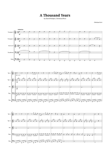 A Thousand Years (arr. Langanho)