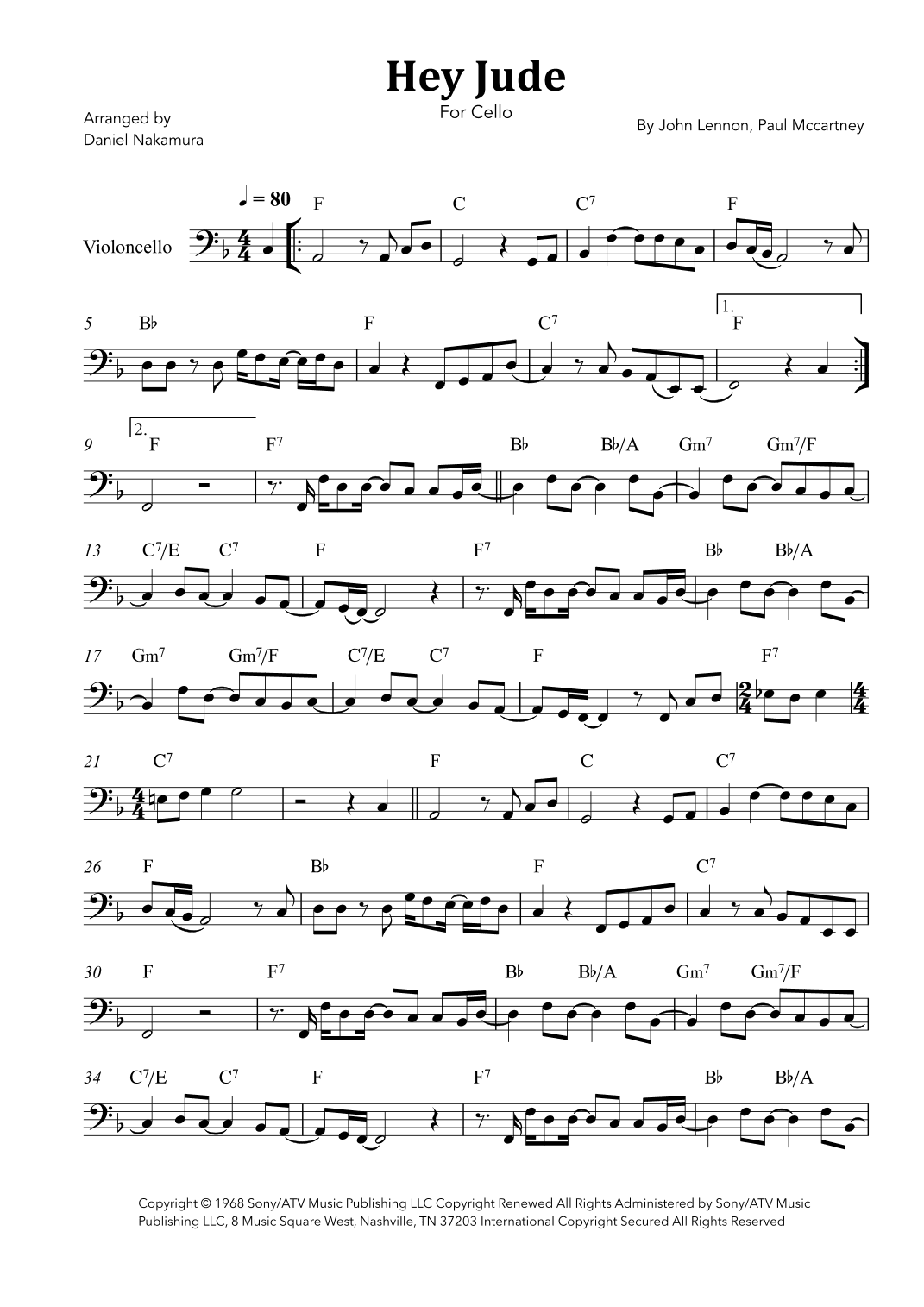 Hey Jude (arr. Daniel Nakamura)