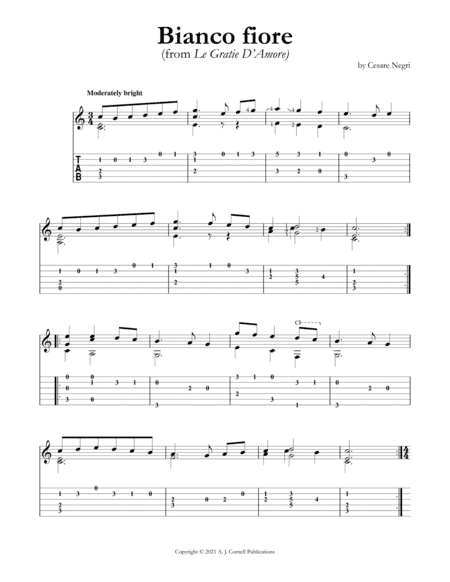 Bianco fiore (arr. Mark Phillips)