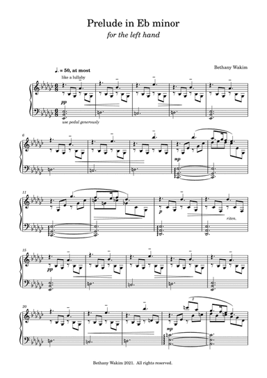 Prelude for the Left Hand