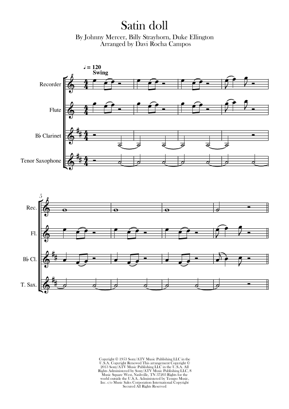 Satin Doll (arr. Davi Rocha Campos)