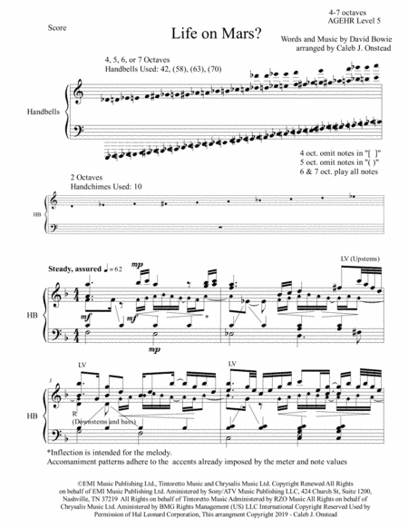 Life On Mars (arr. Caleb J. Onstead)