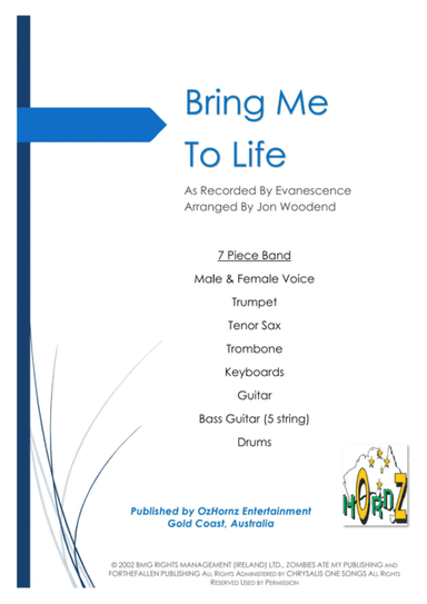 Bring Me To Life (arr. Jon Woodend)