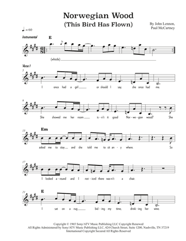 Norwegian Wood (this Bird Has Flown) (arr. Riverside Guitar School)