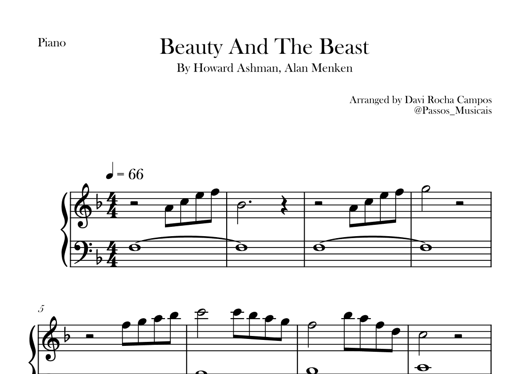 Beauty And The Beast (arr. Davi Rocha Campos)