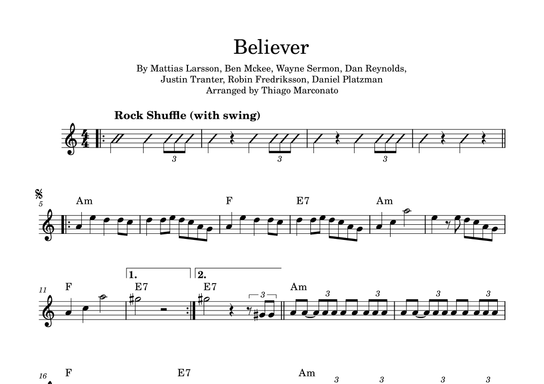 Believer (arr. Thiago Marconato)