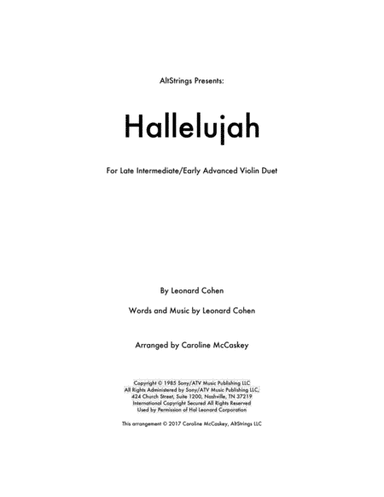 Hallelujah (arr. Caroline McCaskey)