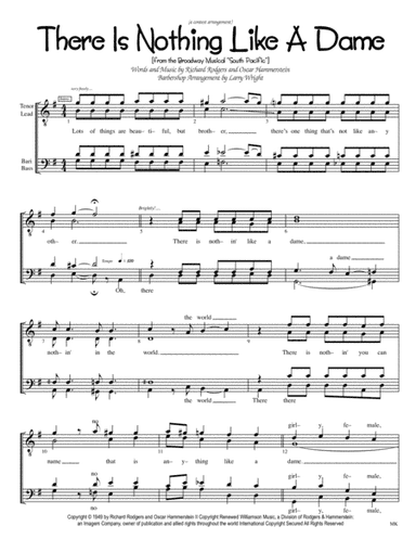 There Is Nothin' Like A Dame (arr. Larry Wright)