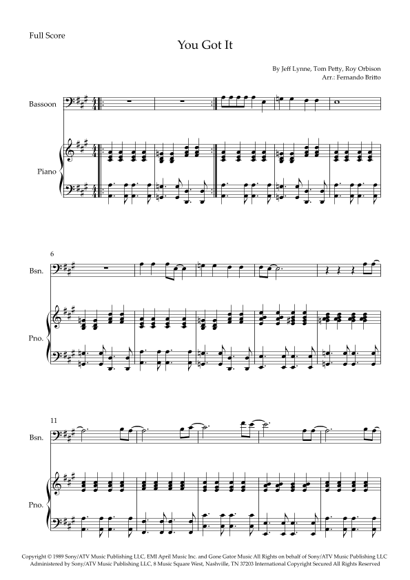 You Got It (arr. Fernando Britto)