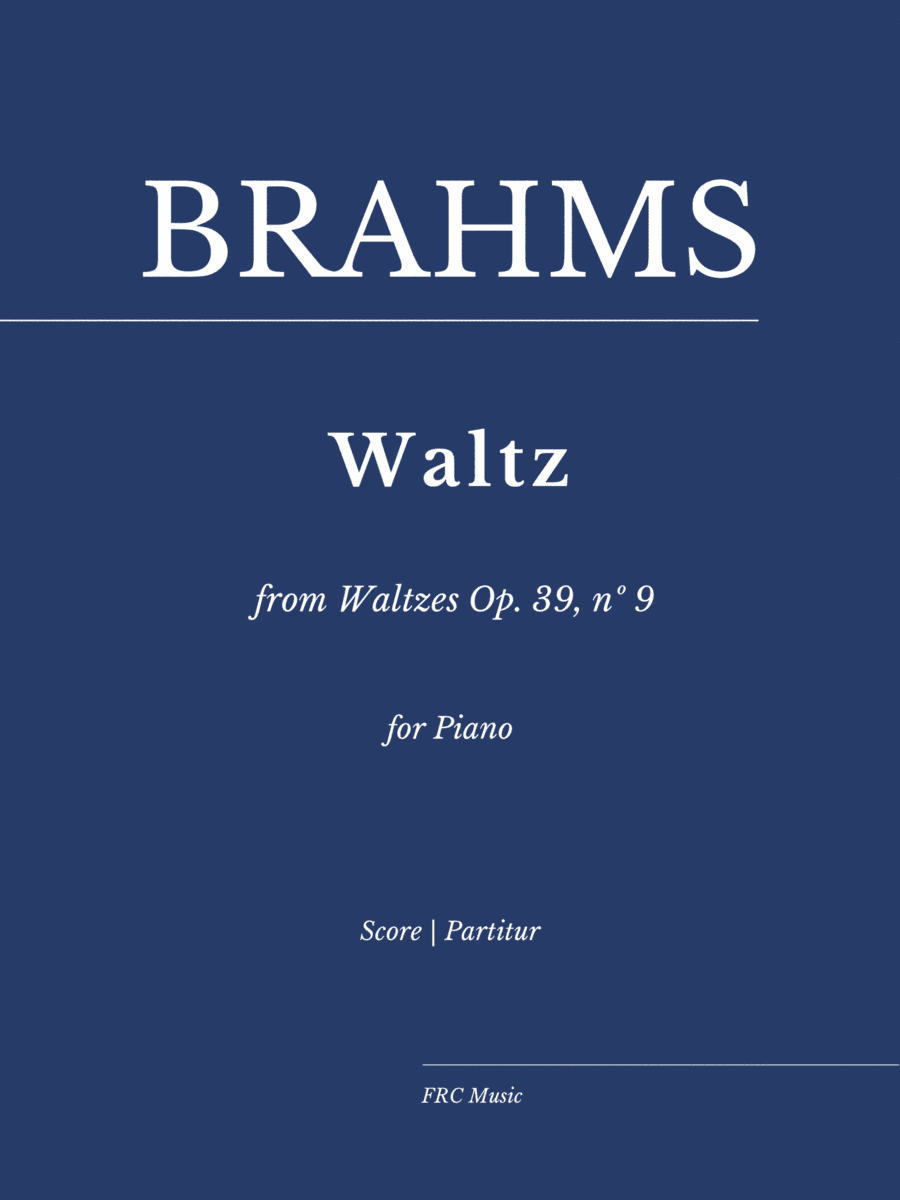 Brahms: Waltz (from Waltzes Op. 39, nº 9) as played by Víkingur Ólafsson (arr. Flavio Regis Cunha)
