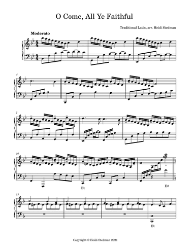 O Come, All Ye Faithful (arr. Heidi Stedman)