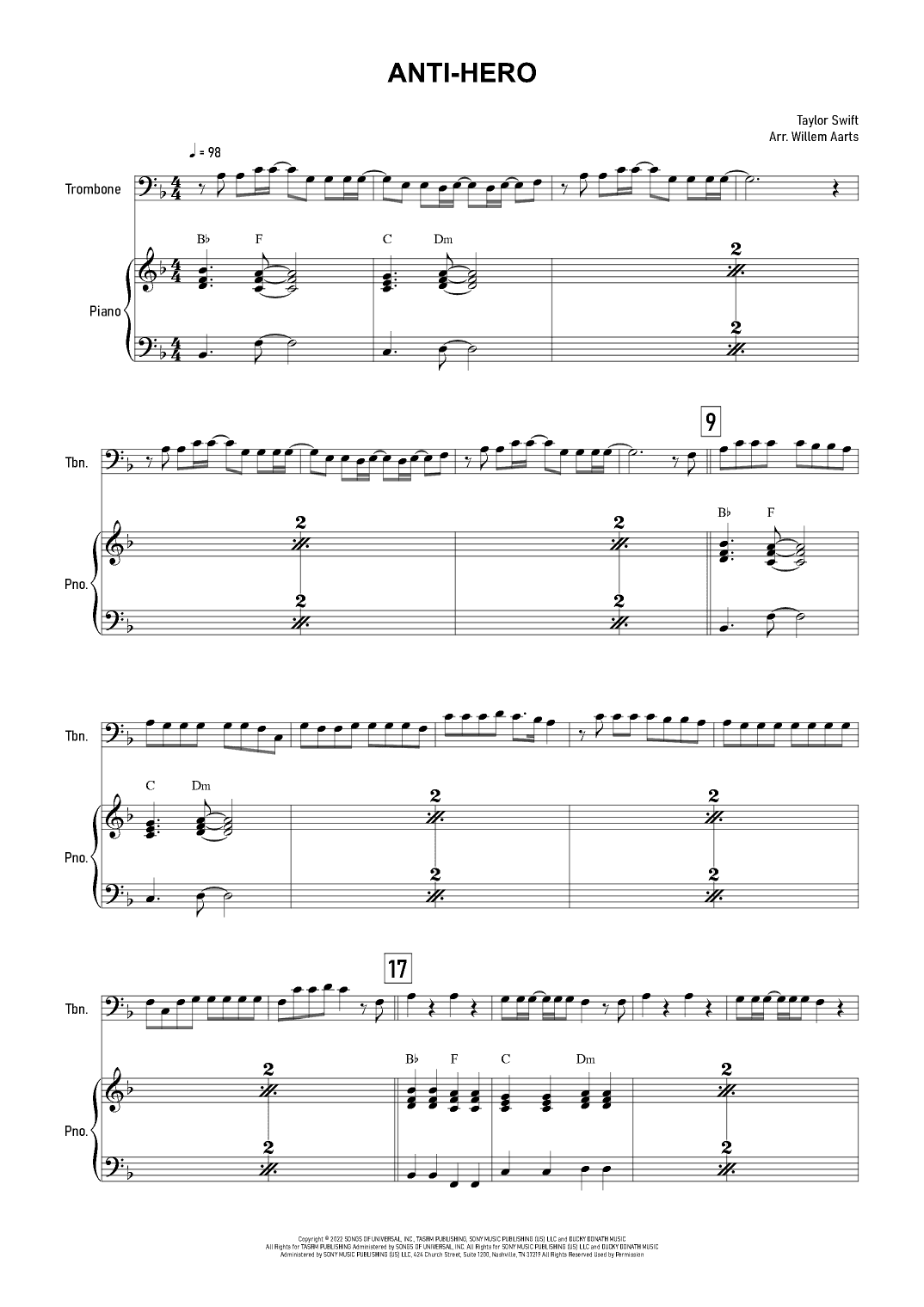 Anti-hero (arr. Willem Aarts)