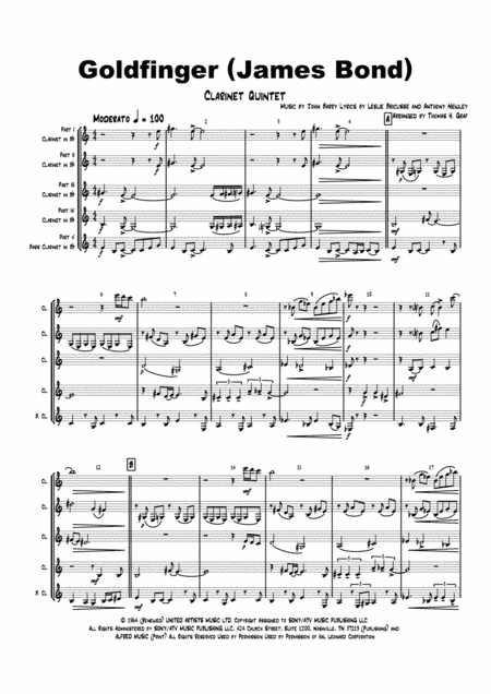 Goldfinger (arr. Thomas H. Graf)