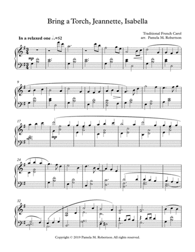 Bring A Torch, Jeannette, Isabella (arr. Pamela M. Robertson)