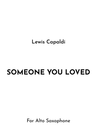 Someone You Loved (arr. Jireh J.)