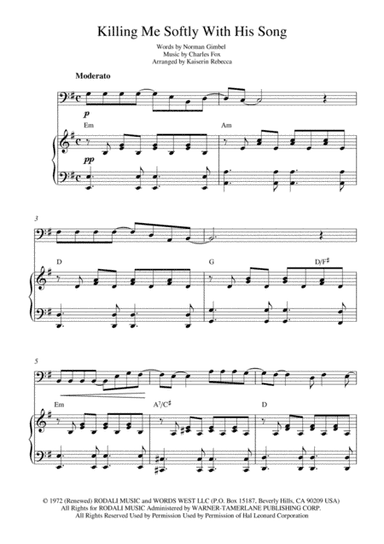 Killing Me Softly With His Song (arr. Kaiserin Rebecca)