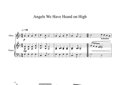 Angels We Have Heard on High (Oboe + Piano) (arr. Digital Book Music)