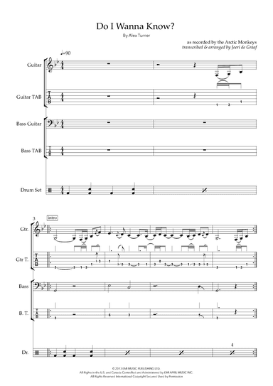 Do I Wanna Know? (arr. Joeri de Graaf Muziekproducties)